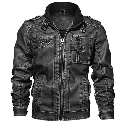Veste en cuir homme moto élégante
