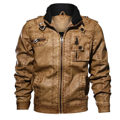 Veste en cuir homme moto élégante