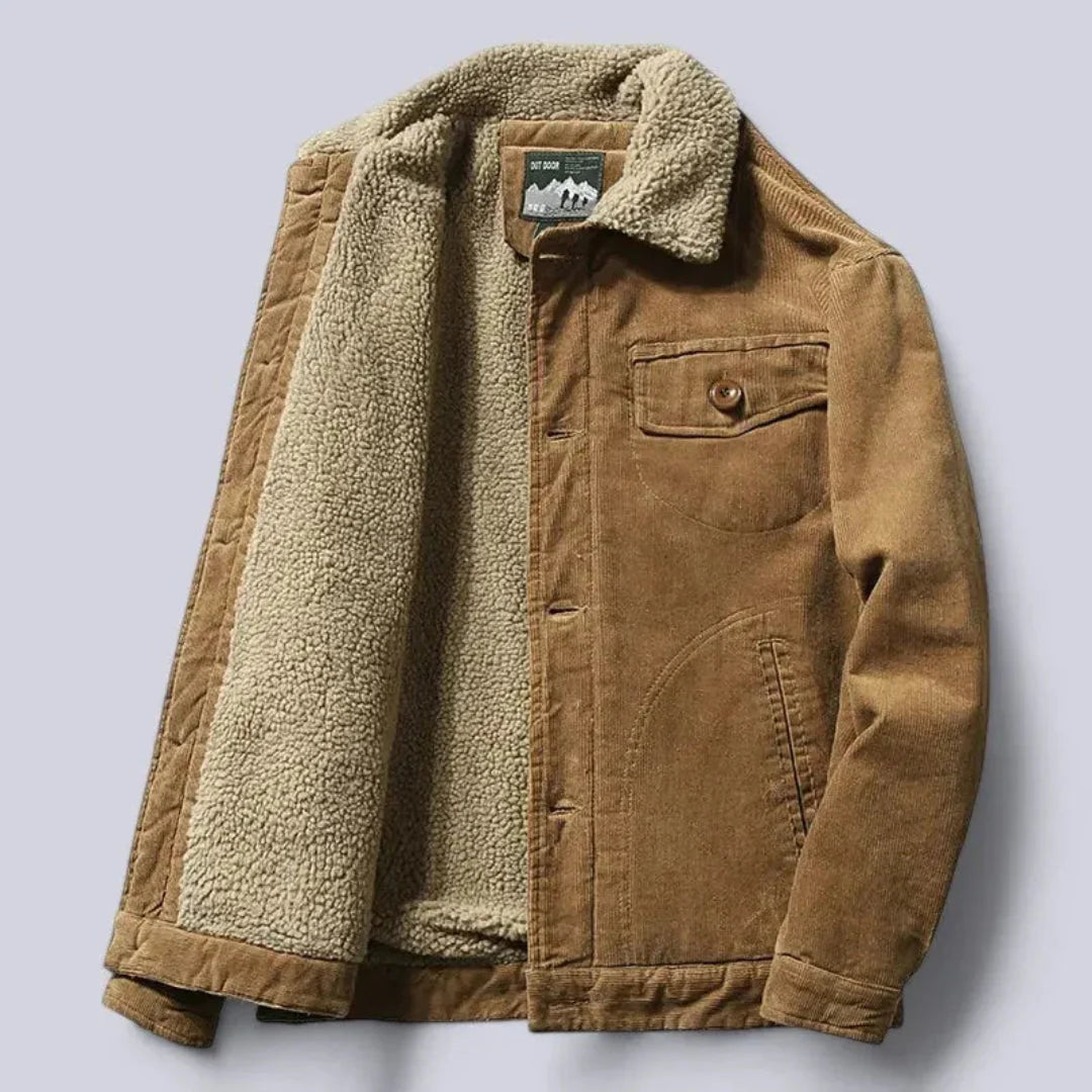 Manteau d'hiver doublé chaud style sherpa