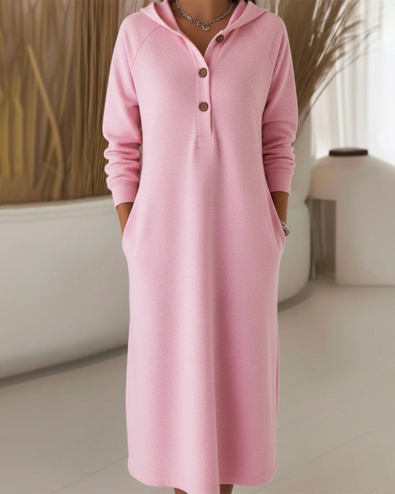 Robe à capuche décontractée et ample