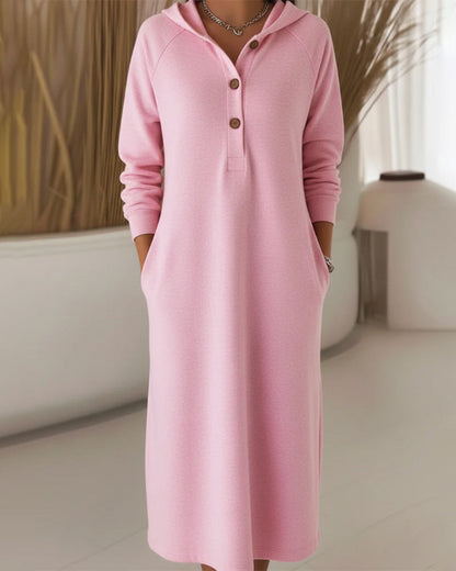 Robe à capuche décontractée et ample