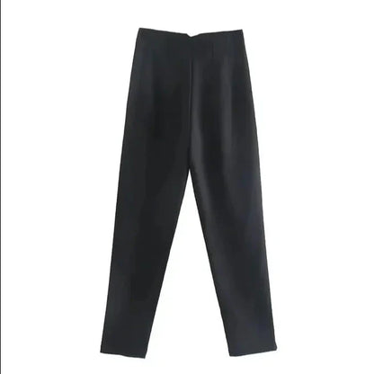 Pantalon taille haute coupe slim