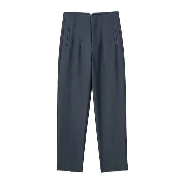 Pantalon taille haute coupe slim