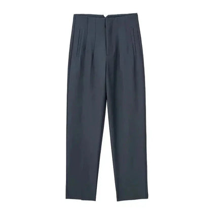 Pantalon taille haute coupe slim