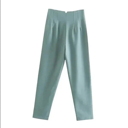 Pantalon taille haute coupe slim