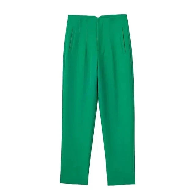 Pantalon taille haute coupe slim