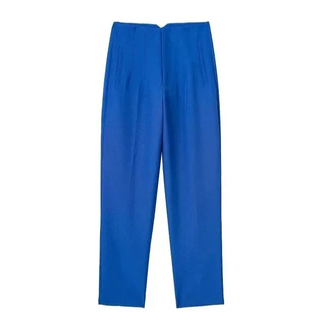 Pantalon taille haute coupe slim