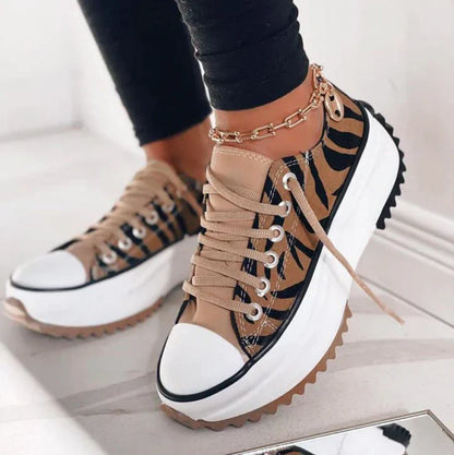 Baskets compensées stylées pour femme Talon haut tendance