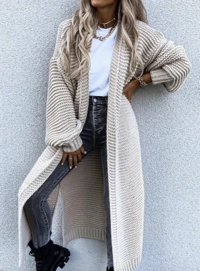 Cardigan Femme Manches Longues Élégant