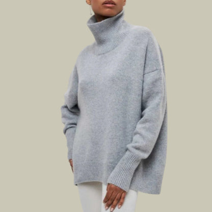 Pull col roulé ample et confortable pour femme