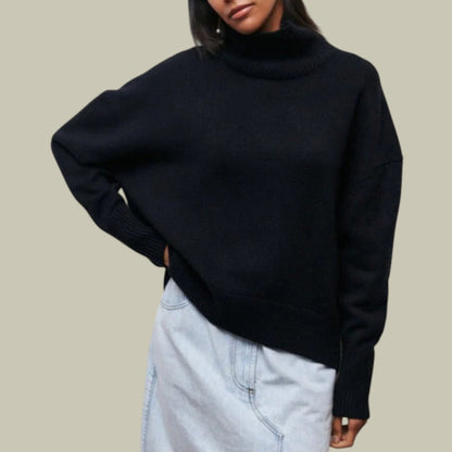 Pull col roulé ample et confortable pour femme