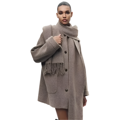 Cardigan Écharpe Femme Confortable Élégant