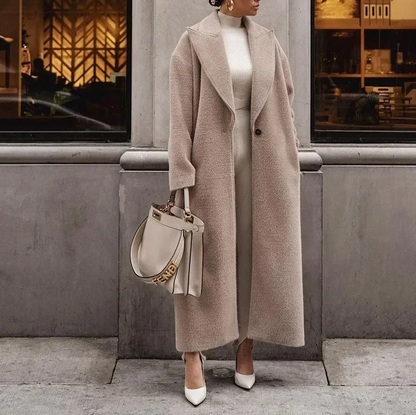 Manteau Long Femme Élégant Décontracté
