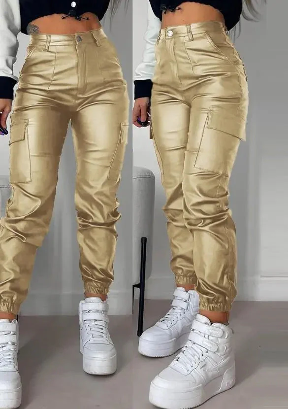 Pantalon cargo en cuir élégant pour homme
