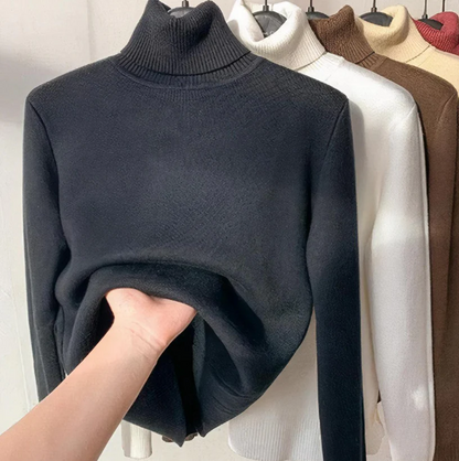 Pull Col Roulé Femme Élégant Qualité Luxe