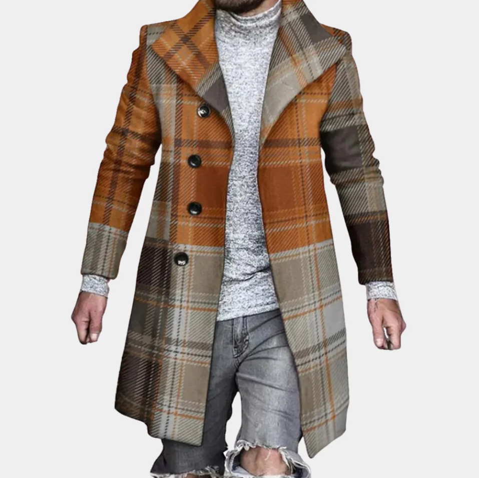 Manteau homme stylé mi-long tendance