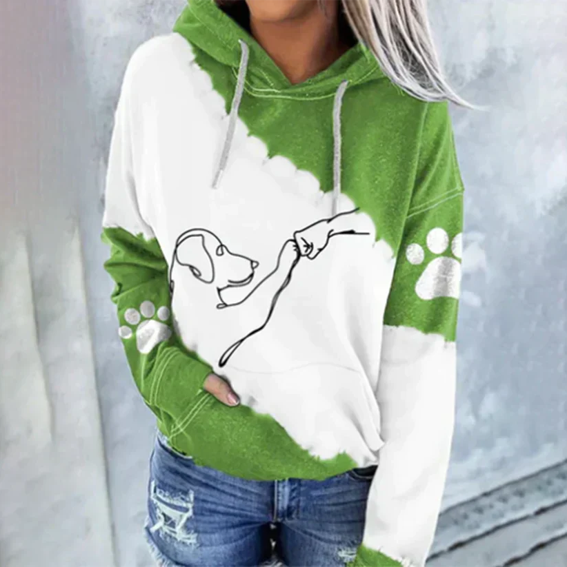 Sweat à capuche pour femme motif chien amusant