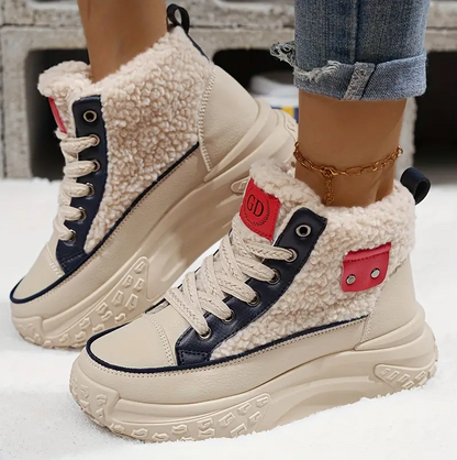 Bottes de neige doublées chaudes pour femmes style hivernal