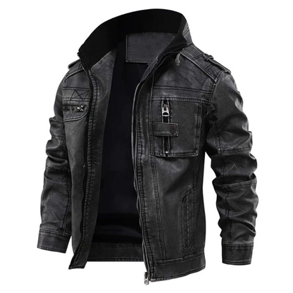 Blouson en cuir élégant pour homme moderne