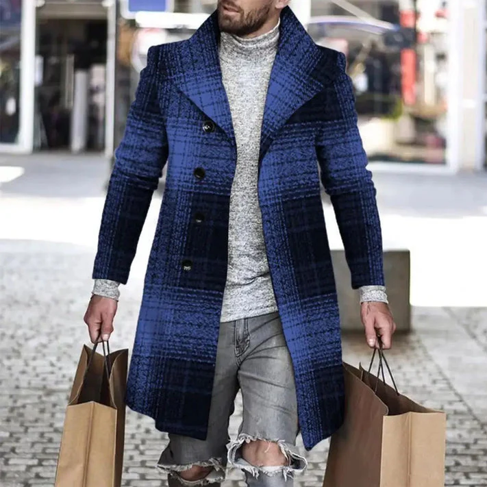 Manteau homme élégant coupe slim long