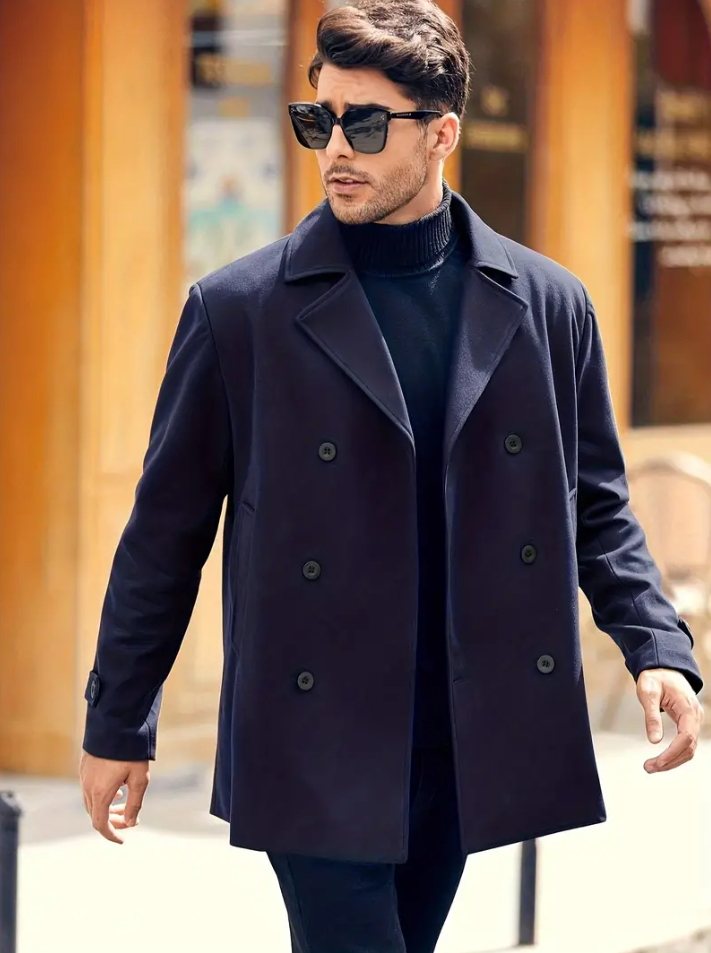Trench-coat homme design classique élégant