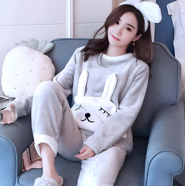 Ensemble de pyjama en polaire doux pour femme