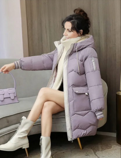 Parka d'hiver doublé chaud pour femme