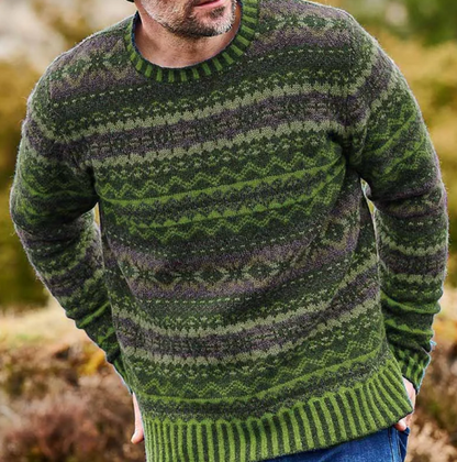 Pull rétro col rond pour femme