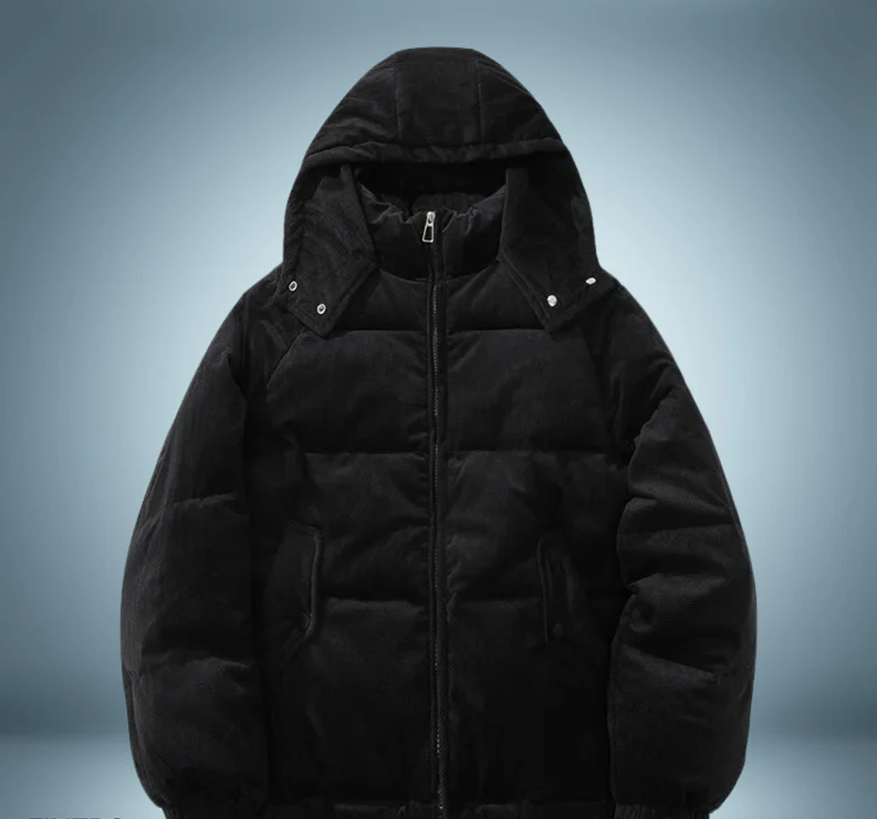 Doudoune chaude à capuche pour femme