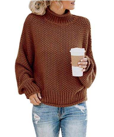 Pull col roulé femme Doux et chaud