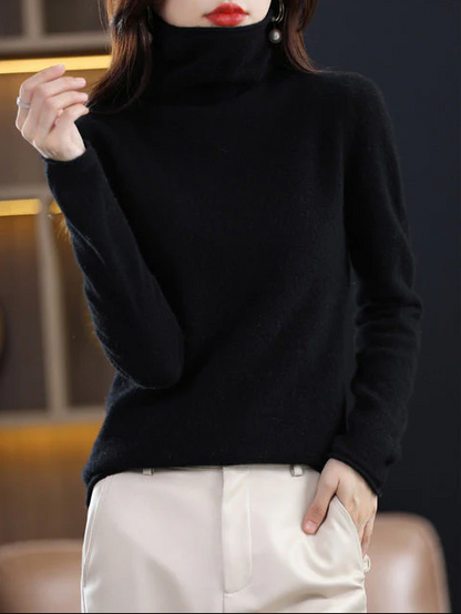Helena Pull col roulé élégant Pure Laine