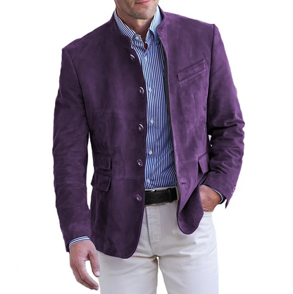 Veste en cuir pour hommes Coupe classique