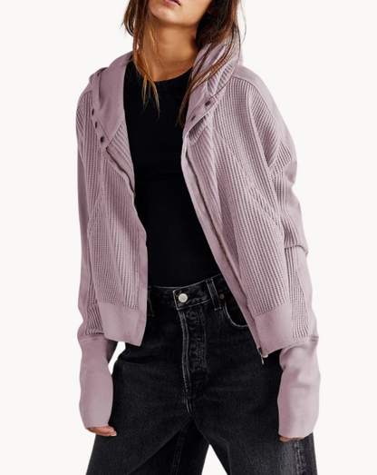 Manteau femme luxe doux style à volants