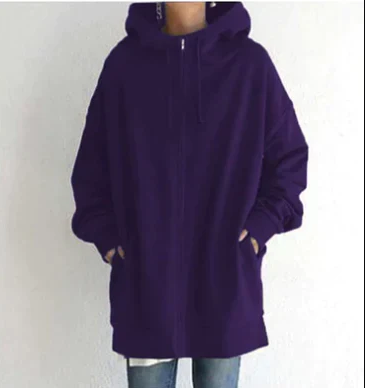 Sweat à capuche zippé pour femme style moderne