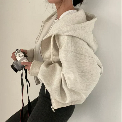 Pull d'hiver pour femme oversize à fermeture éclair