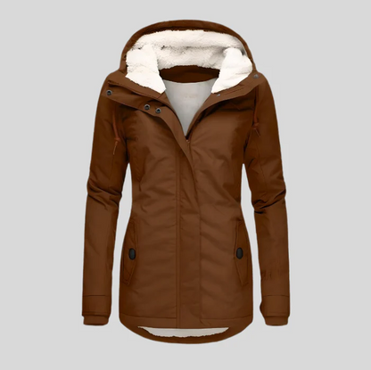 Veste imperméable pour femme, veste d'hiver isolée