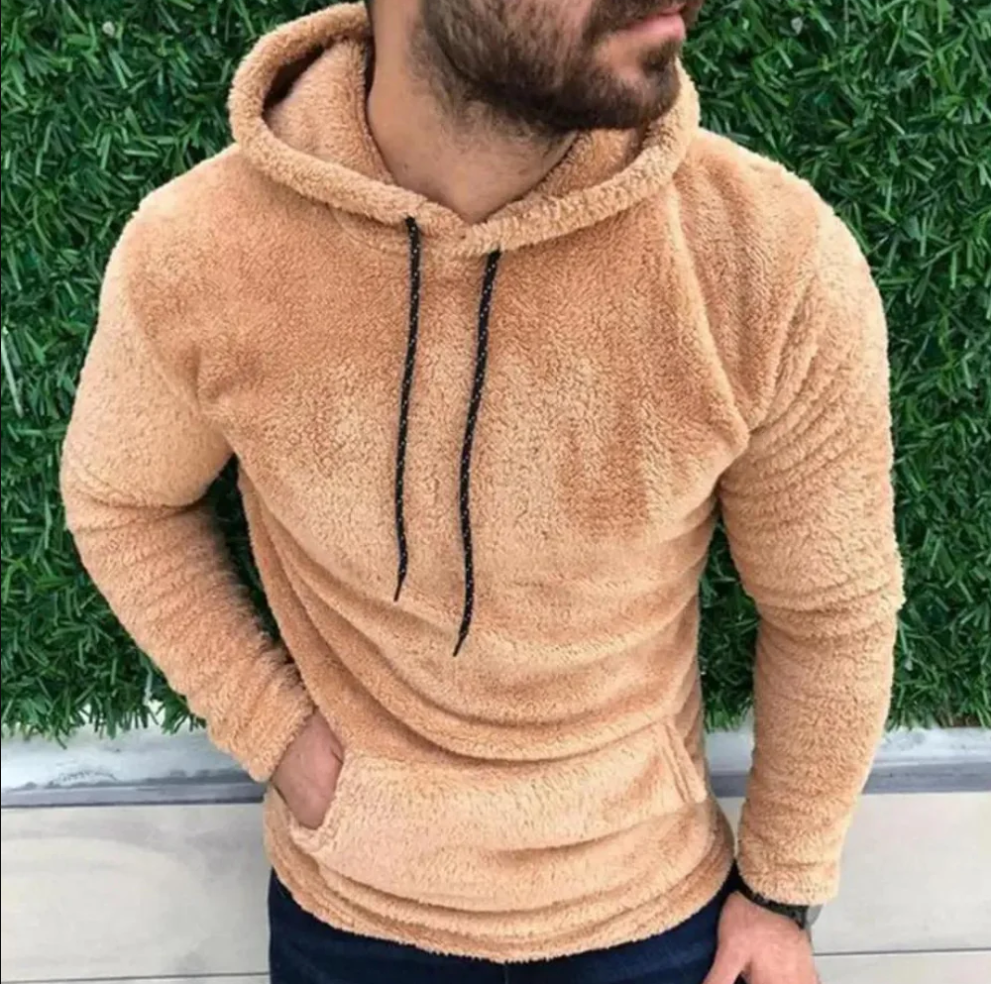Sweat-shirt à capuche stylé pour hommes Chaud Confortable