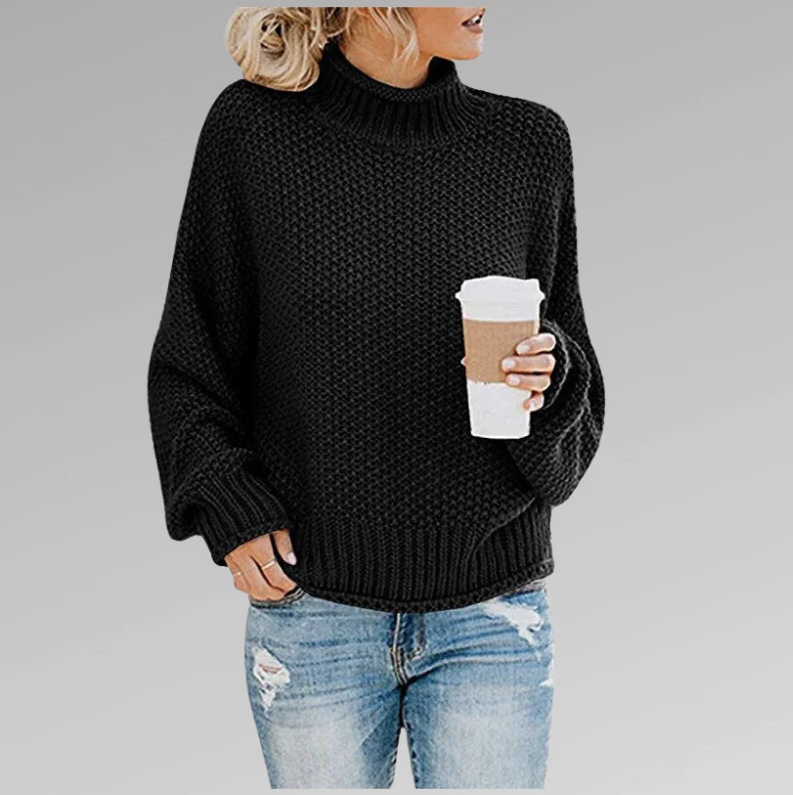 Pull en maille élégant à col roulé