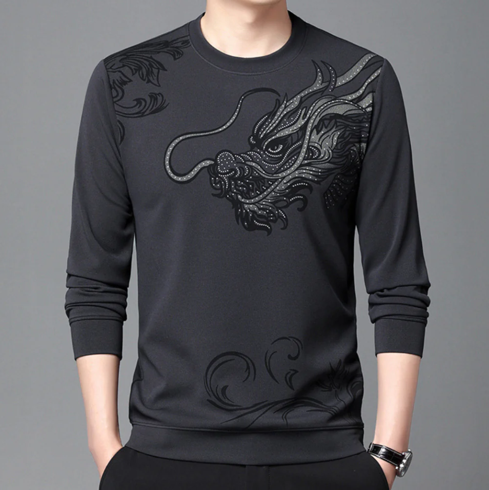 Sweat-shirt confortable pour homme col rond
