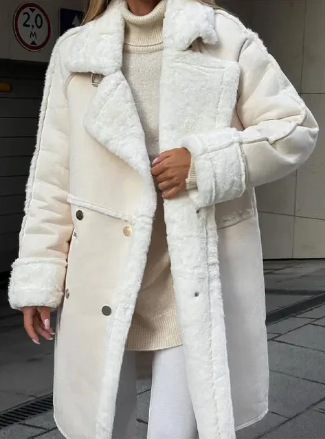 Manteau long et épais stylé pour femme