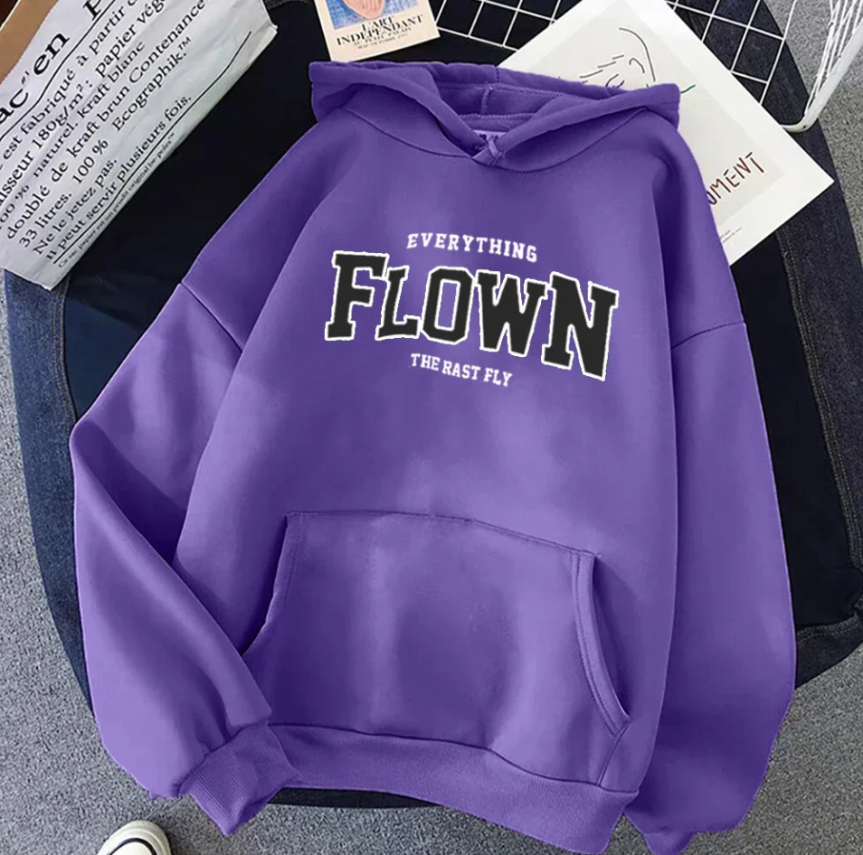 Sweat à capuche tendance imprimé pour femme