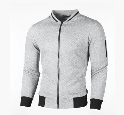 Sweat-shirt homme zippé col montant