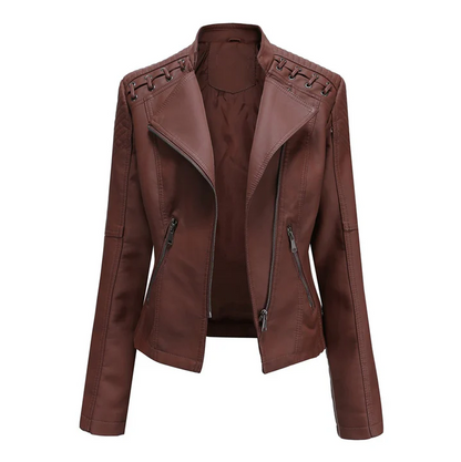 Marie - Veste de motard élégante en cuir