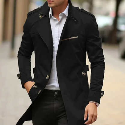 Élégant Trench-coat Homme Style Slim Fit