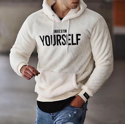 Oliver - Sweat à capuche homme en peluche doux