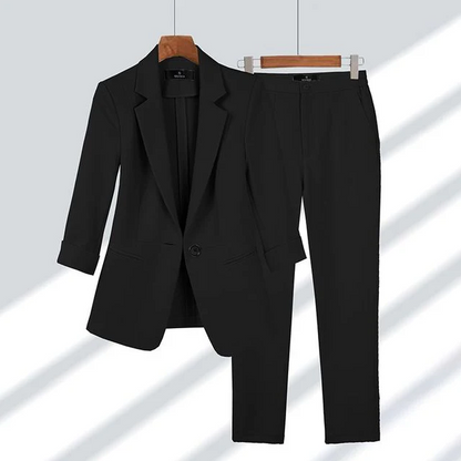 Ensemble tailleur femme élégant blazer pantalon