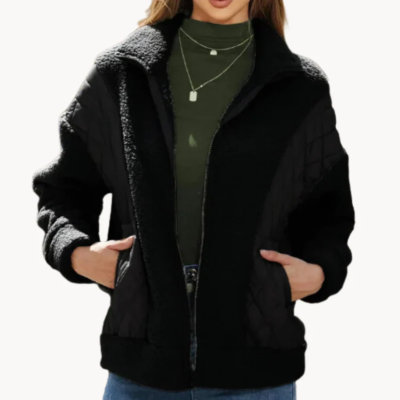 Veste en polaire Sherpa douce pour femme