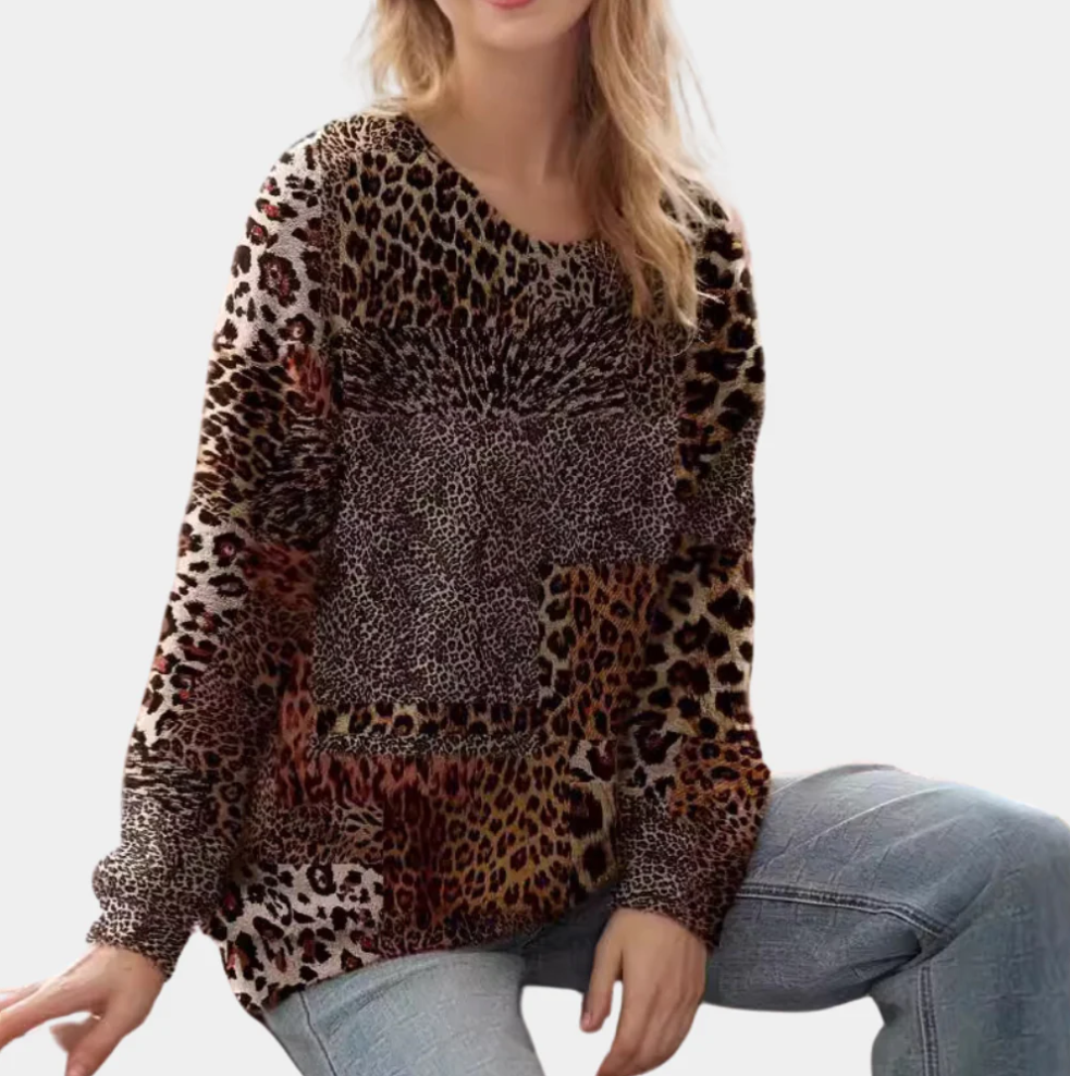 Pull femme Motif léopard Élégant Femme