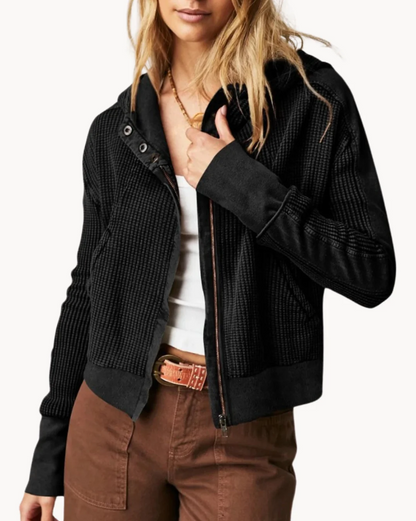 Manteau femme luxe doux style à volants