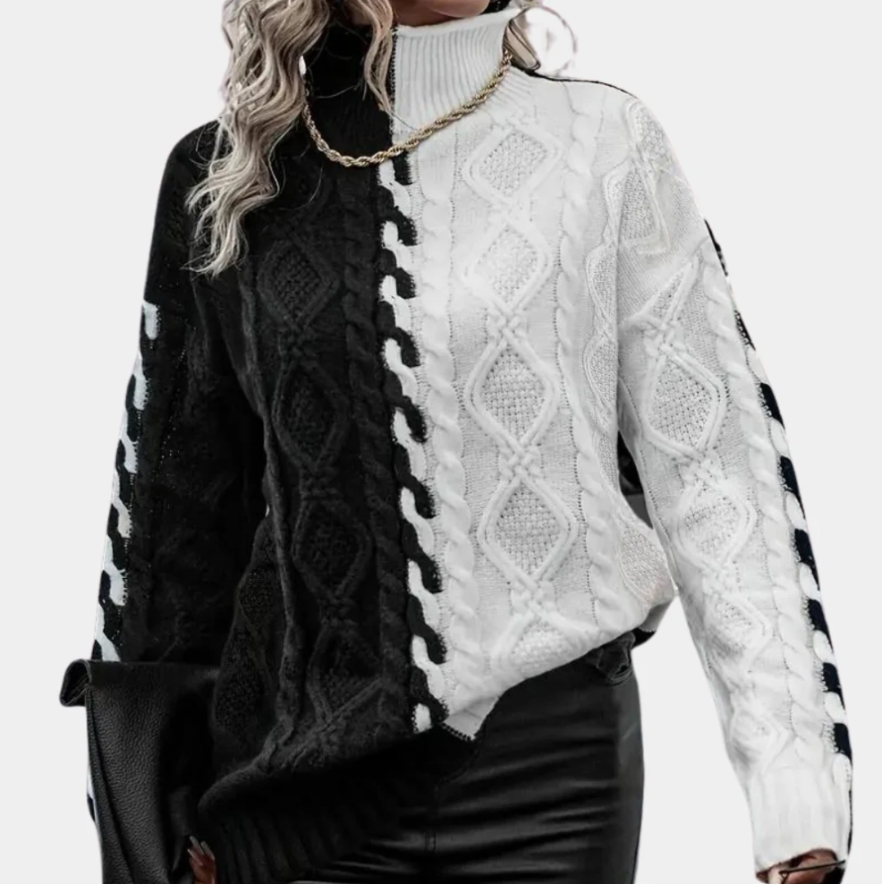 Lujza – Pull-over à col roulé élégant pour femme